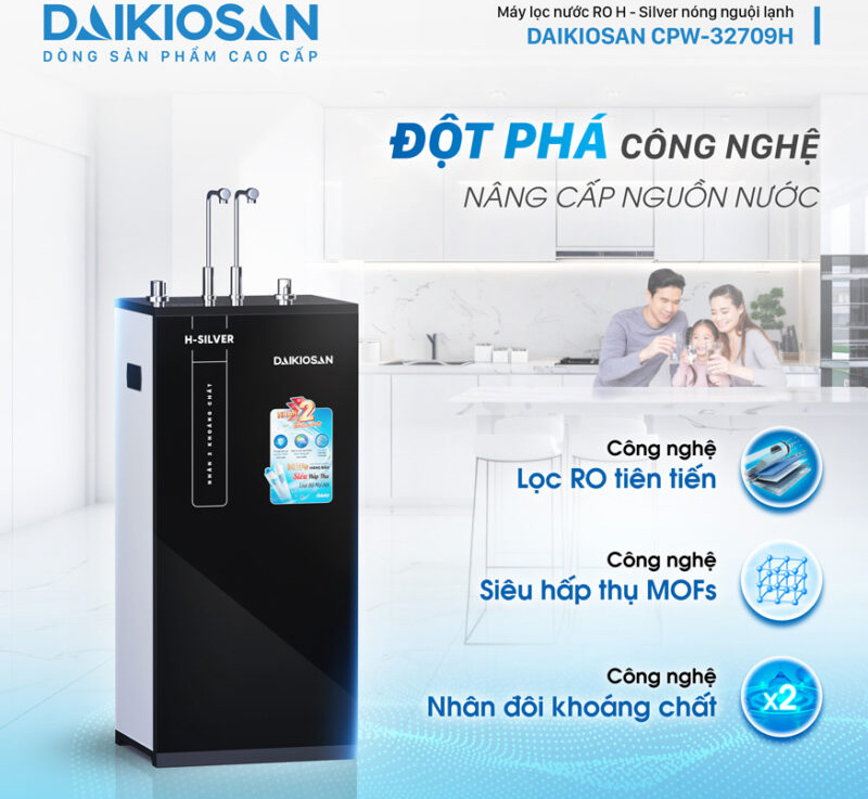 Máy lọc nước RO H-Silver nóng nguội lạnh Daikiosan CPW-32709H