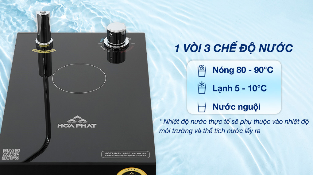 Máy lọc nước RO nóng nguội lạnh Hòa Phát HPN692 10 lõi