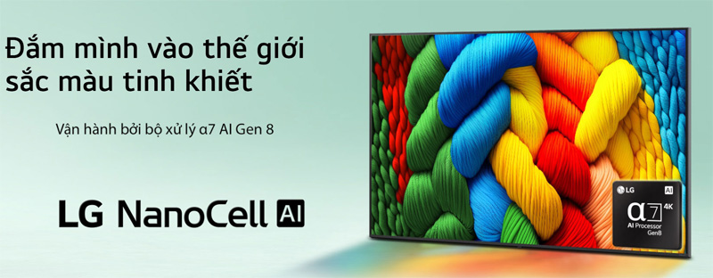 Tivi NanoCell LG AI 4K 43 inch 43NANO80ASA