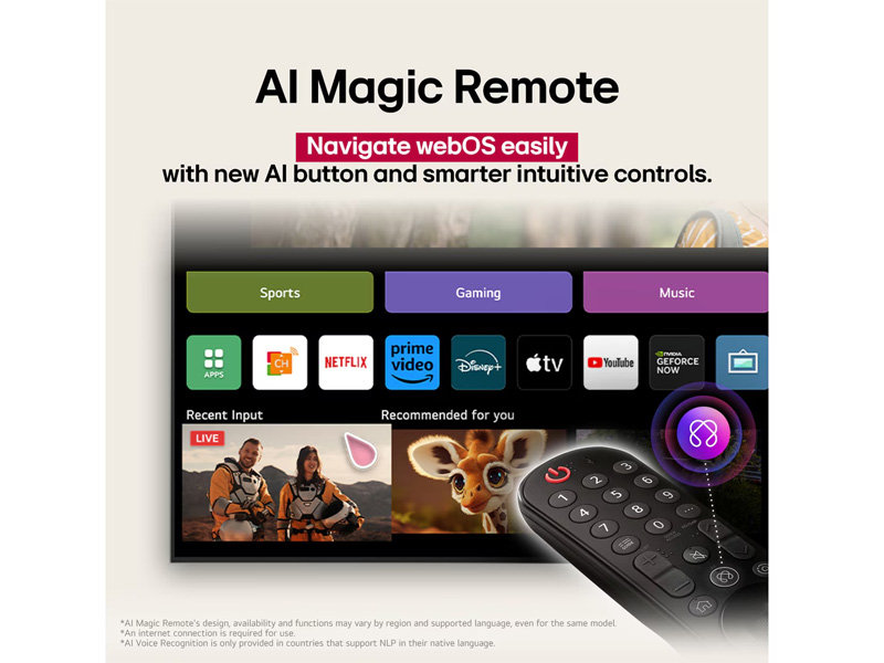 Tivi LG 43 inch 43NANO80ASA kèm điều khiển AI Magic