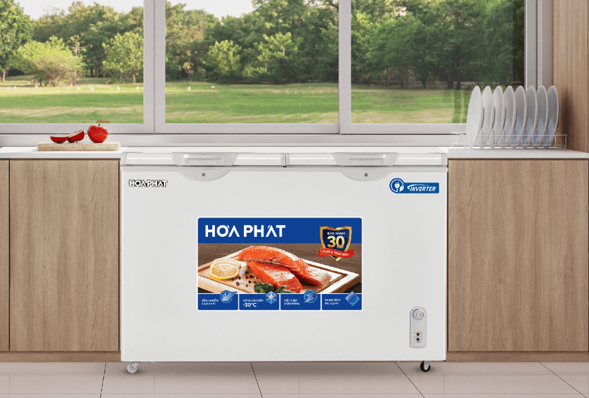 Tủ đông Hòa Phát Inverter 271 lít HPF BD8271 sở hữu thiết kế gọn gàng