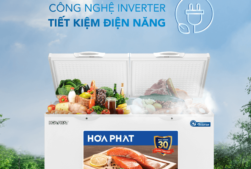 Tủ đông Hòa Phát 271 lít HPF BD8271 được ứng dụng công nghệ Inverter hiện đại