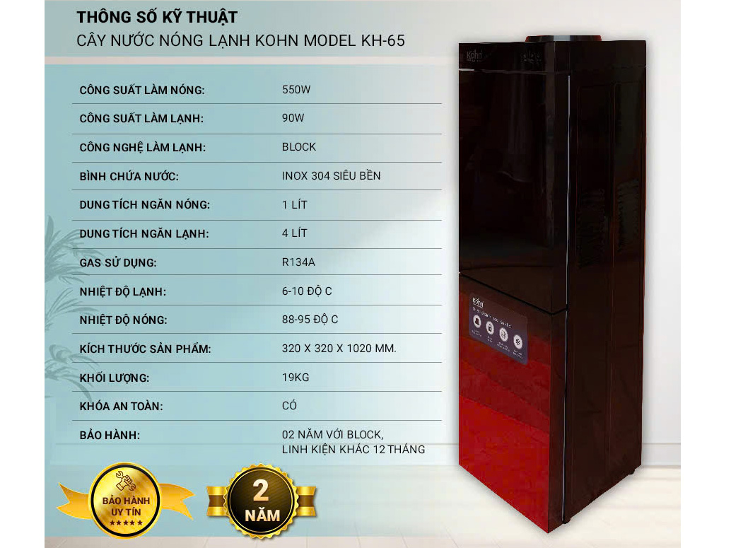 Cây nước nóng lạnh Kohn 