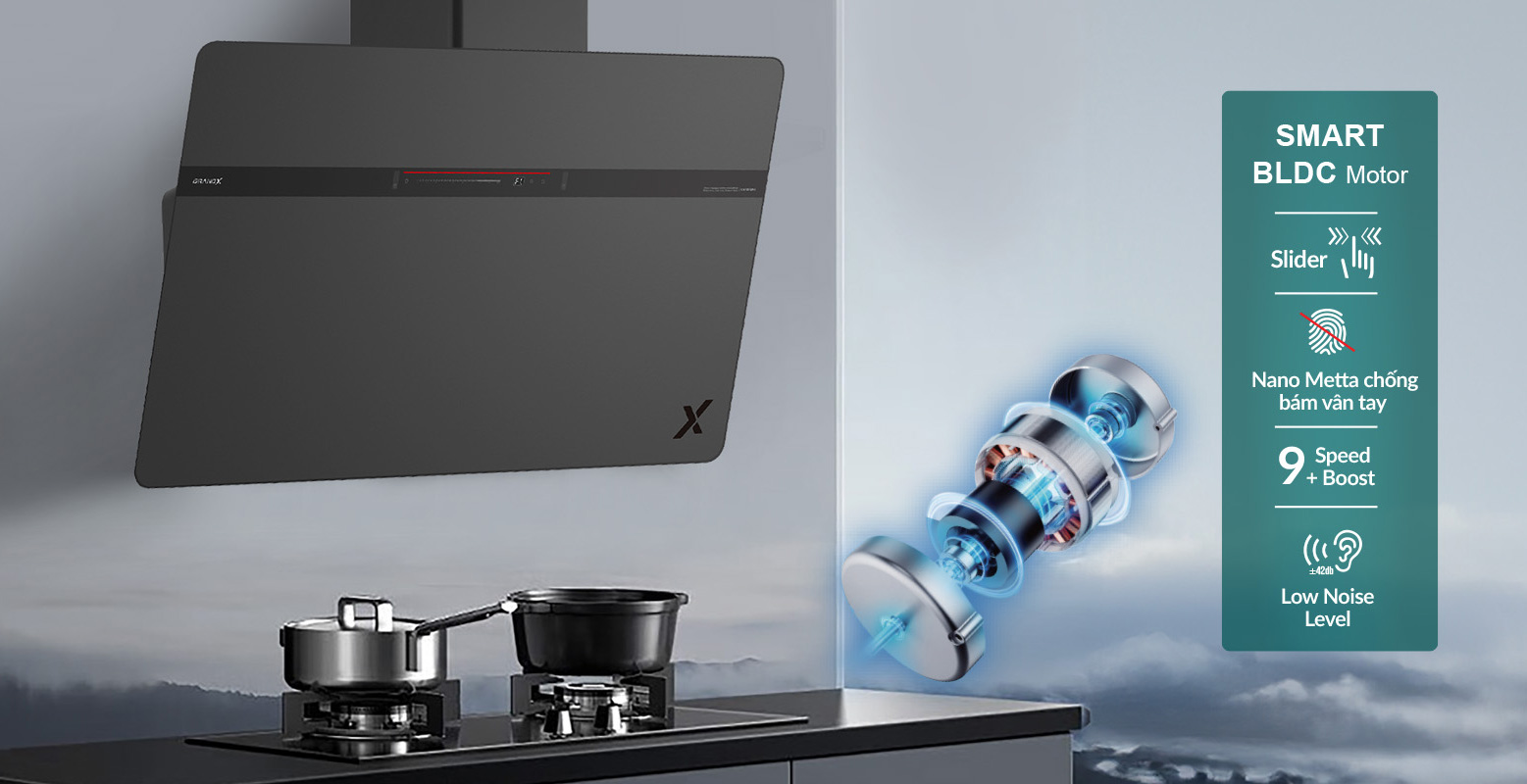 Máy hút mùi vát GrandX GX H90S86G