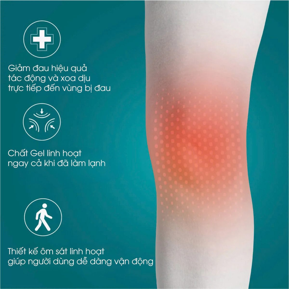 Bao massage giảm đau nóng lạnh cho đầu gối HoMedics SR-GKM800J