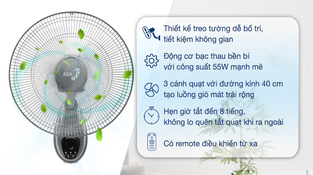 Quạt treo tường Asia  