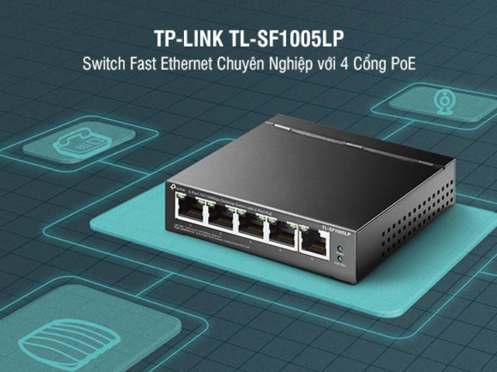 Switch PoE 5 cổng TP-Link TL-SF1005LP