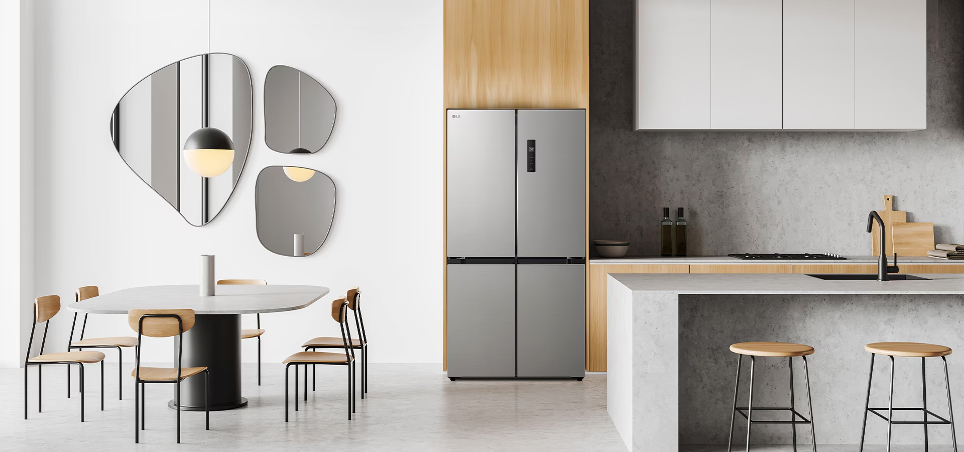 Tủ lạnh LG Inverter 474 lít Multi Door LFB47SVM