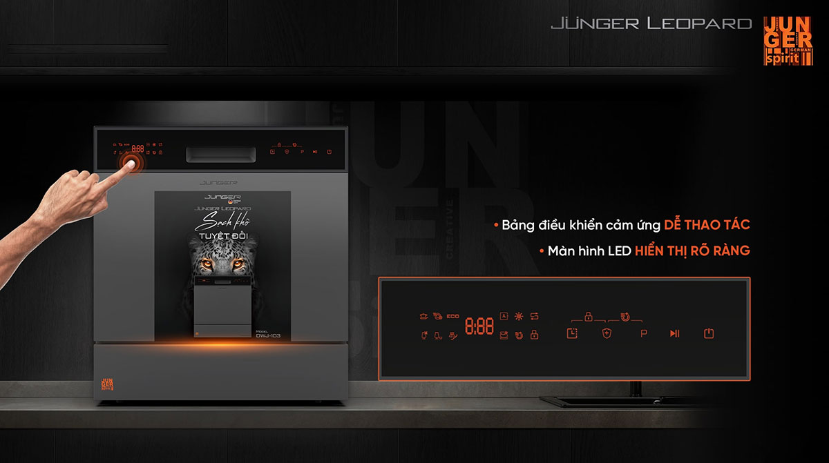 Máy rửa bát Junger Leopard DWJ-103