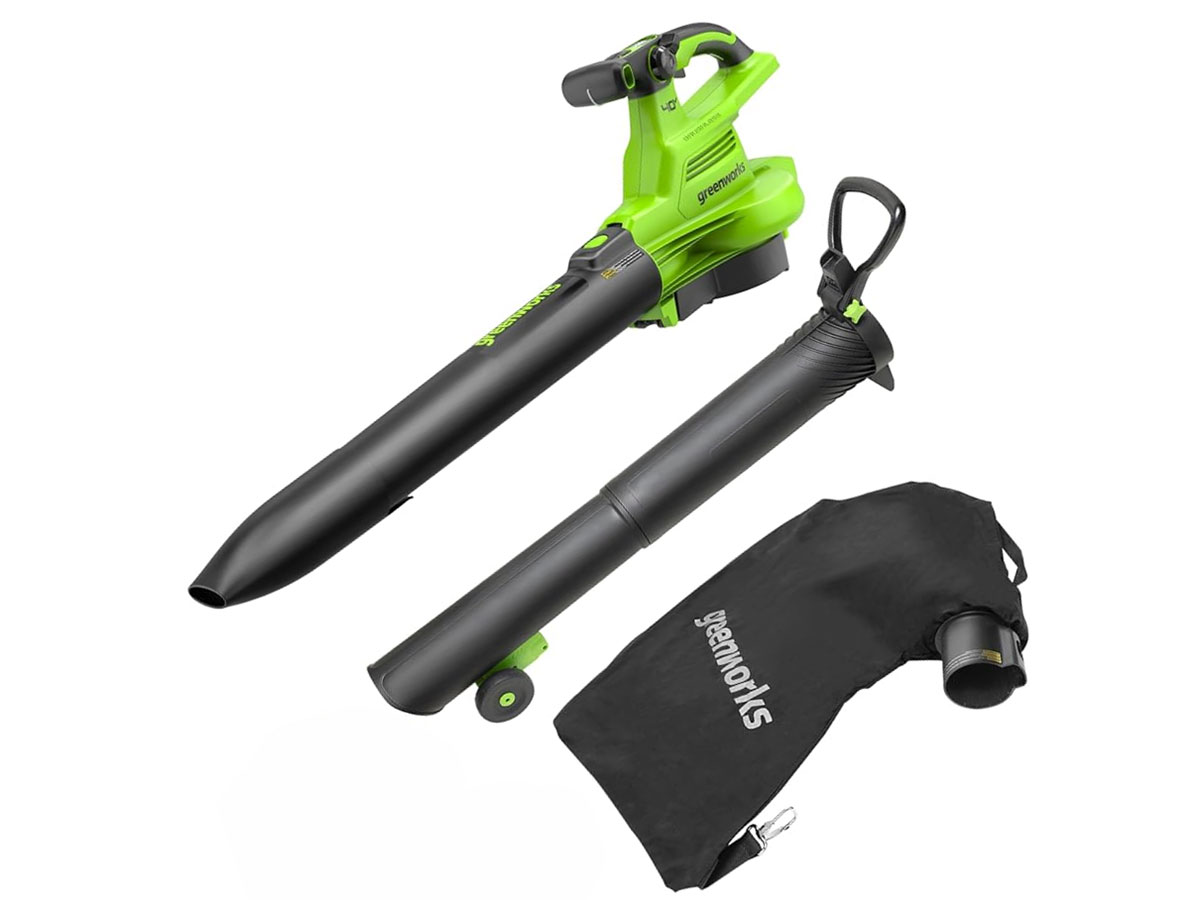 Máy thổi bụi và hút lá dùng pin Greenworks 40V BVF444 (chưa pin, sạc)