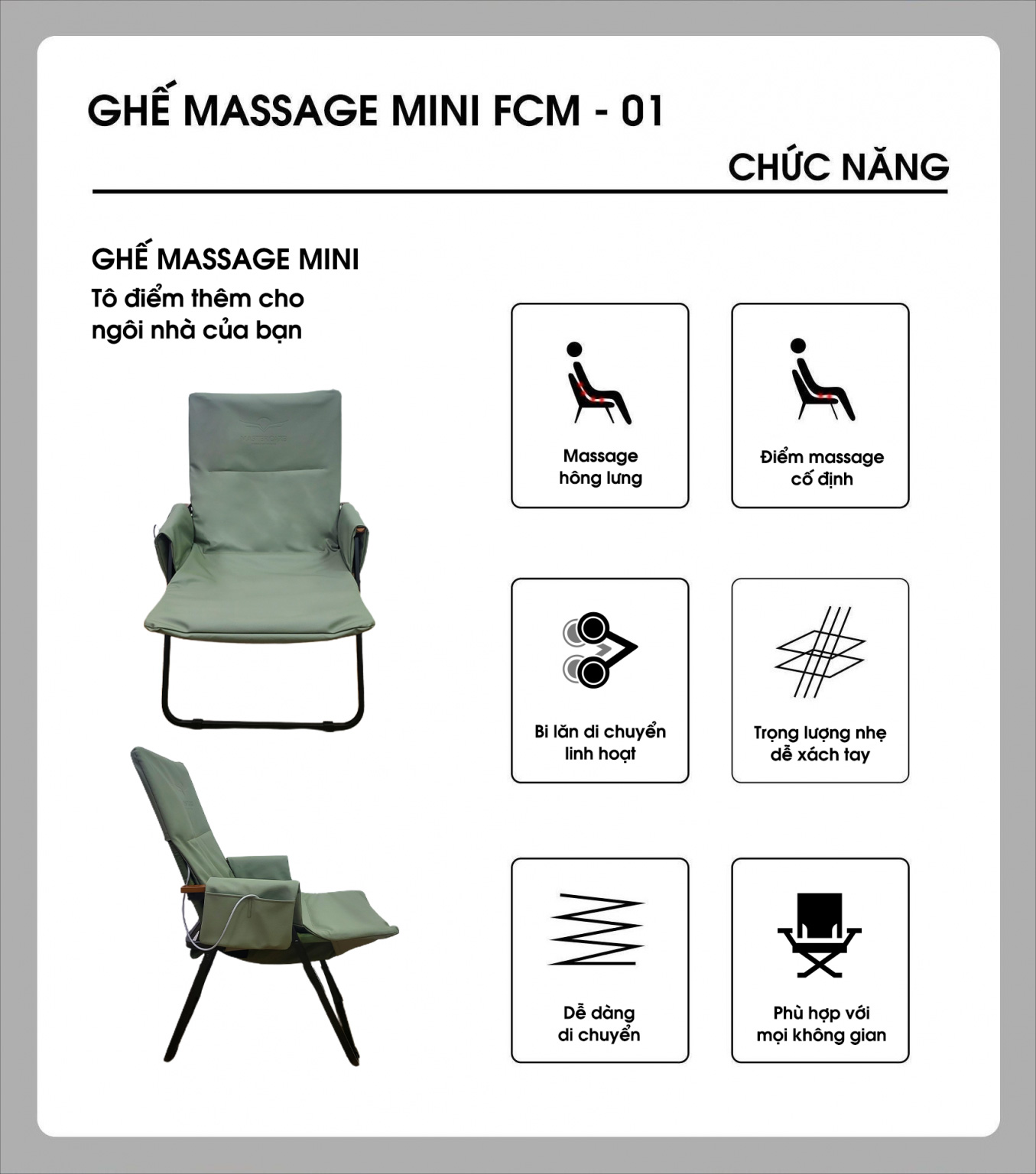 Ghế massage mini Fuji Luxury FCM–01