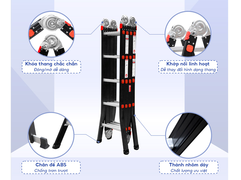 Ưu điểm thang nhôm gấp Nikawa NKG-44