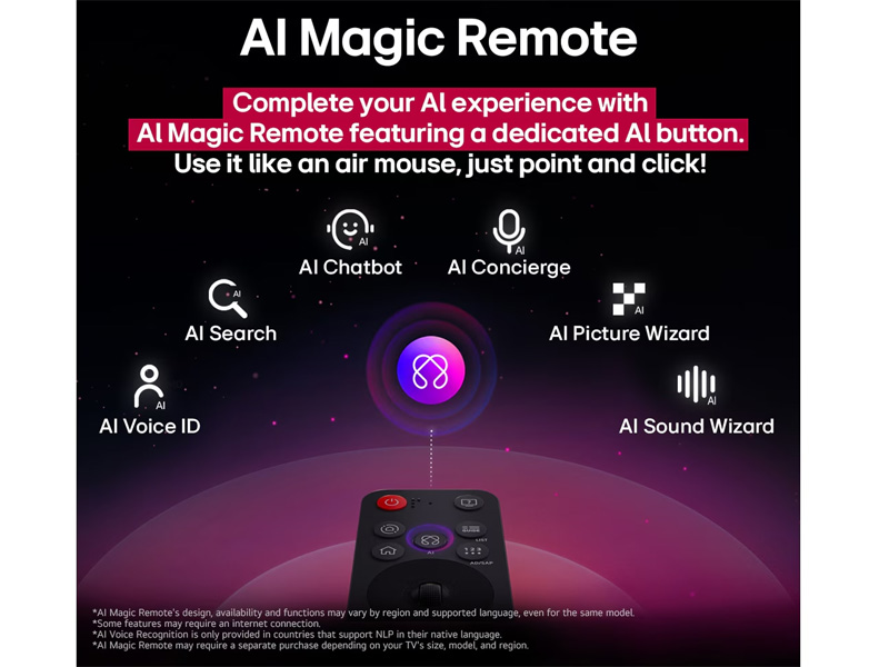 Tivi LG 75QNED92ASA kèm điều khiển AI Magic