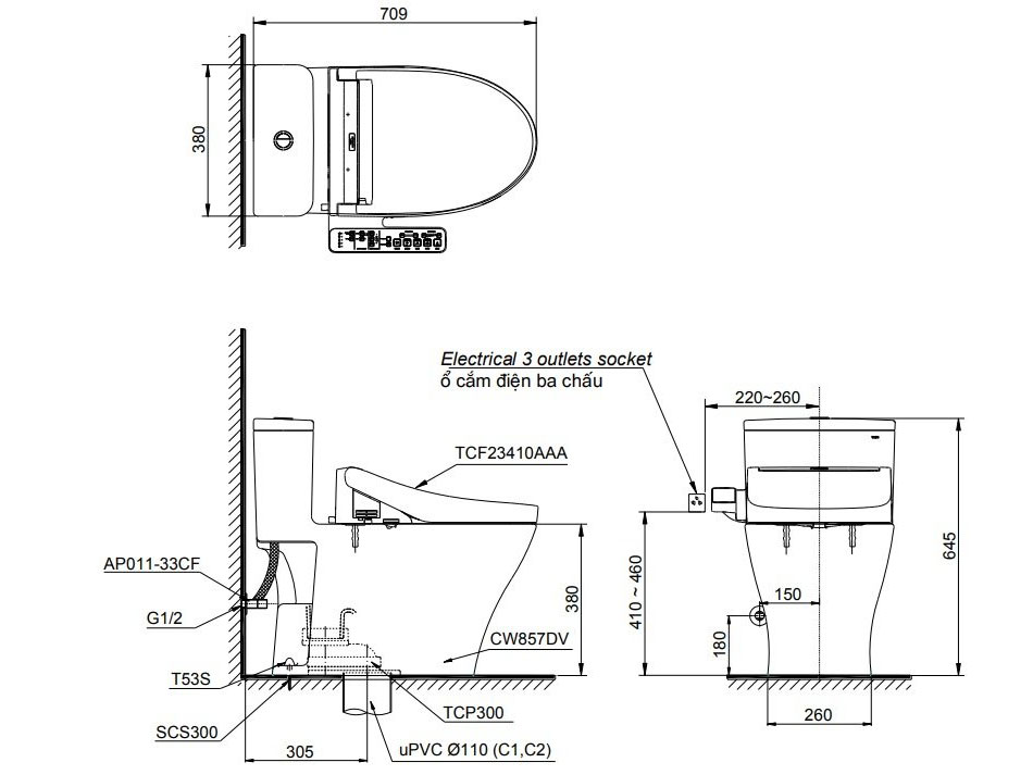 Toto MS857DW16 