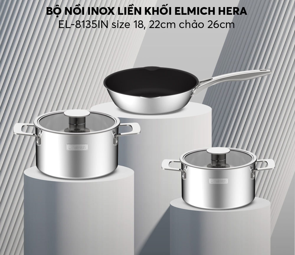 Bộ nồi Inox Elmich Hera EL-8135IN