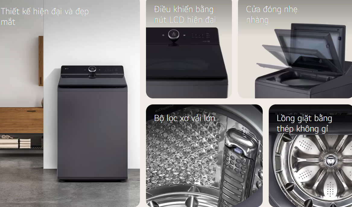 Máy giặt lồng đứng LG AI DD Inverter 25kg TX2725AT9G