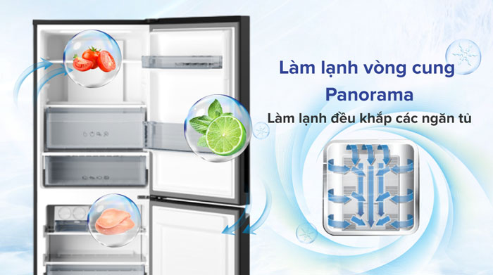 tủ lạnh Panasonic NR-BV281BVKV sử dụng công nghệ làm lạnh đa chiều
