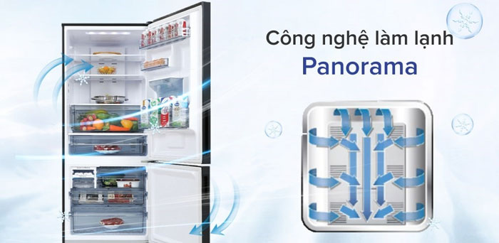 tủ lạnh Panasonic NR-BX421XGKV sử dụng công nghệ làm lạnh đa chiều