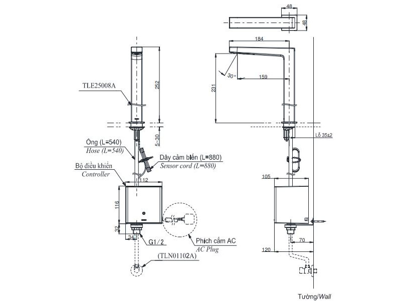 Toto TLE25008V