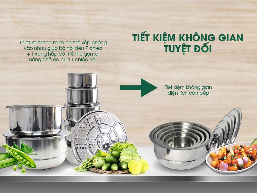 Bộ nồi inox  