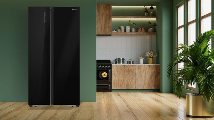 Hisense HS56WBG là chiếc tủ lạnh side by side có thiết kế đẹp, hiện đại 