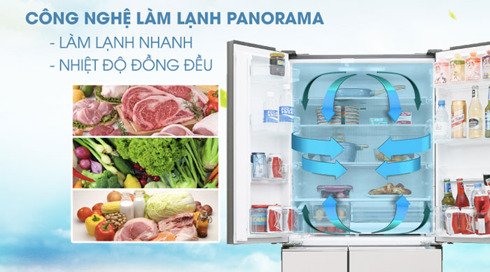 tủ lạnh Panasonic Inverter 491 lít NR-F503GT-X2 ứng dụng công nghệ làm lạnh nhanh
