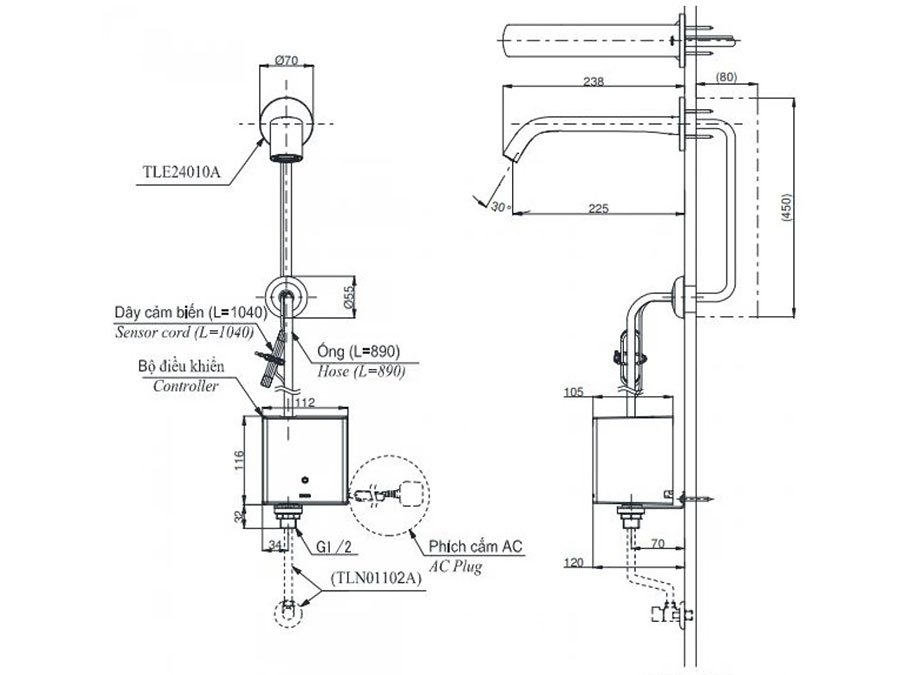 Toto TLE24010V