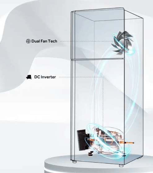 Tủ lạnh 2 cánh AQUA AQR-T260FA(FB) có khả năng tiết kiệm điện