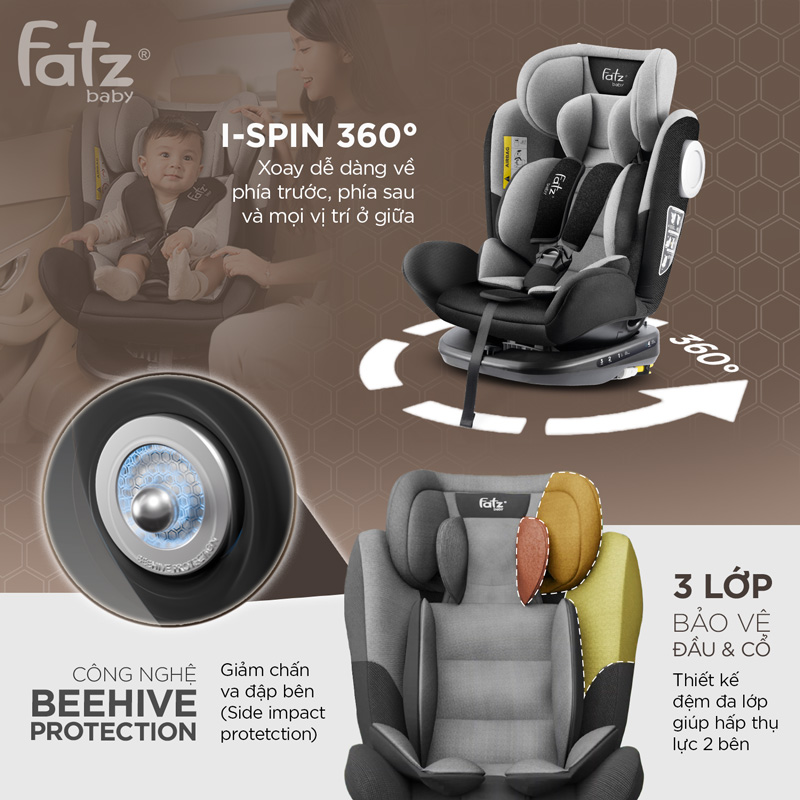 Ghế ngồi ô tô an toàn cho bé Fatzbaby Protect 1