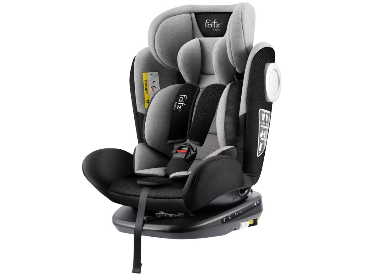 Ghế ngồi ô tô an toàn cho bé xoay 360 độ có Isofix và Top Tether Fatzbaby Protect 1
