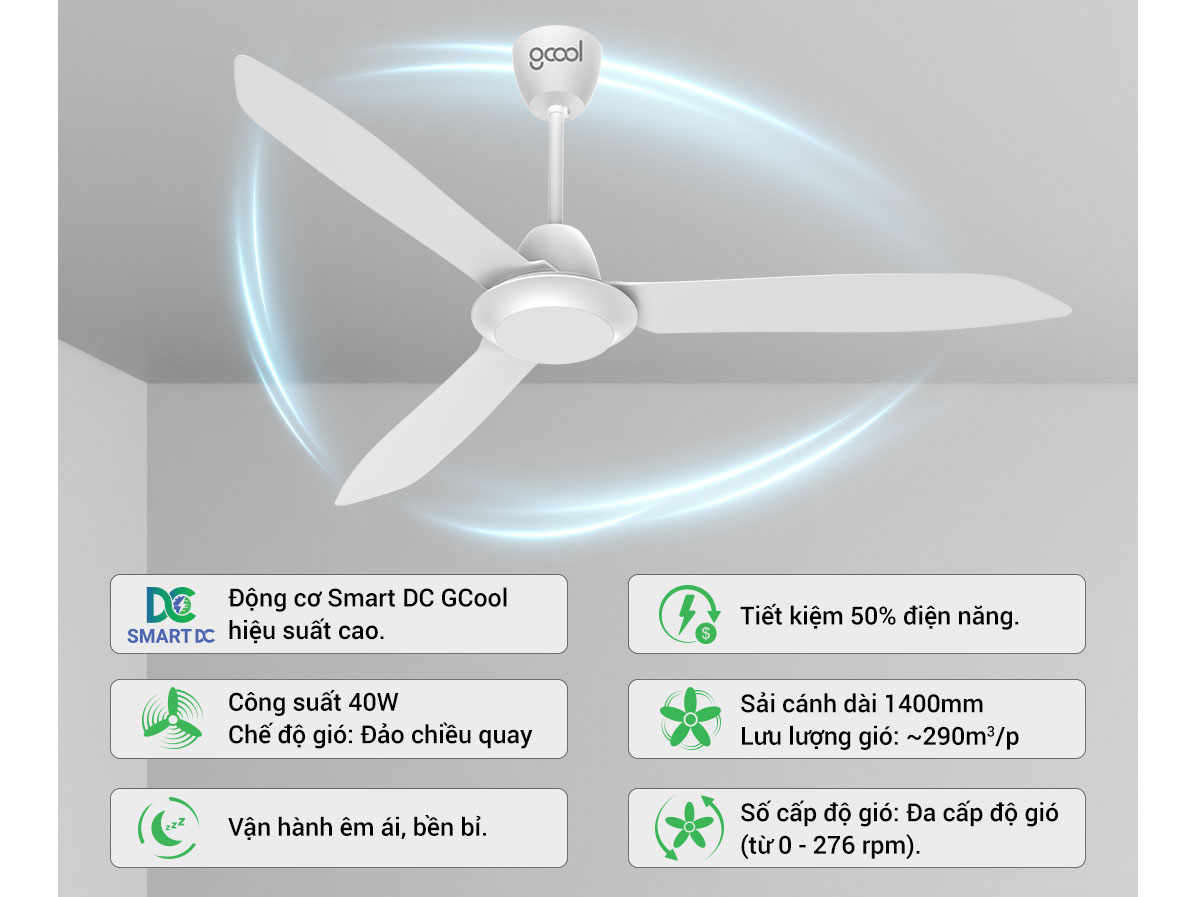 Quạt trần Smart DC Copter 03i