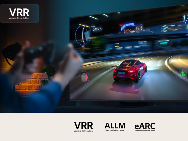Tivi LG 50QNED80ASA hỗ trợ công nghệ VRR chơi game không giật lag