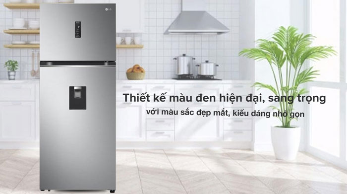 Tủ lạnh LG GN-D372PSA được thiết kế 2 cánh với ngăn đá trên truyền thống