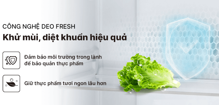 Tủ lạnh AQUA AQR-S612XA(CBC) được tích hợp bộ lọc than hoạt tính DEO Fresh