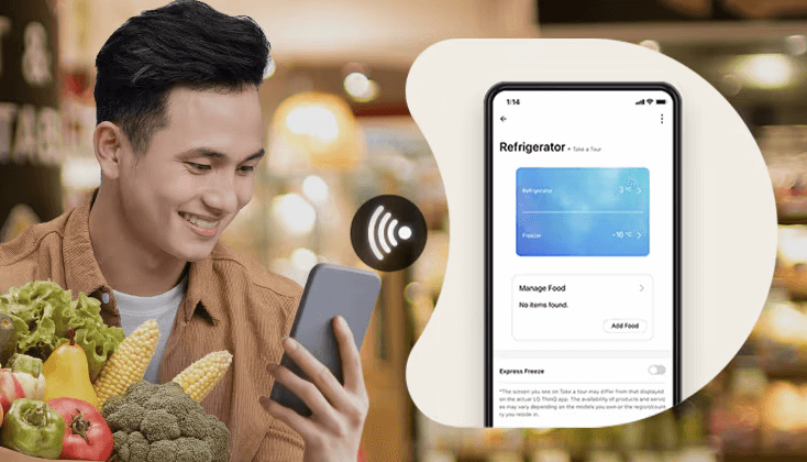 Tủ lạnh LG LBB33BLM có thể điều khiển mọi lúc mọi nơi