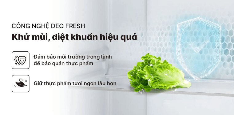 Tủ lạnh AQUA Inverter 490 lít AQR-S552XA(CBC) được trang bị bộ lọc than hoạt tính DEO Fresh