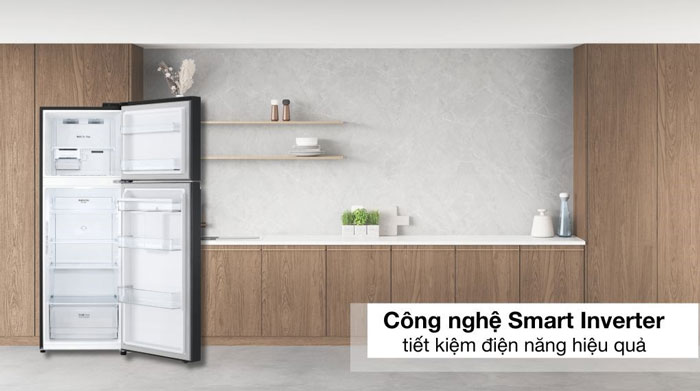 Tủ lạnh LG Inverter 314 lít LTD31BLM có khả năng tiết kiệm điện năng hiệu quả