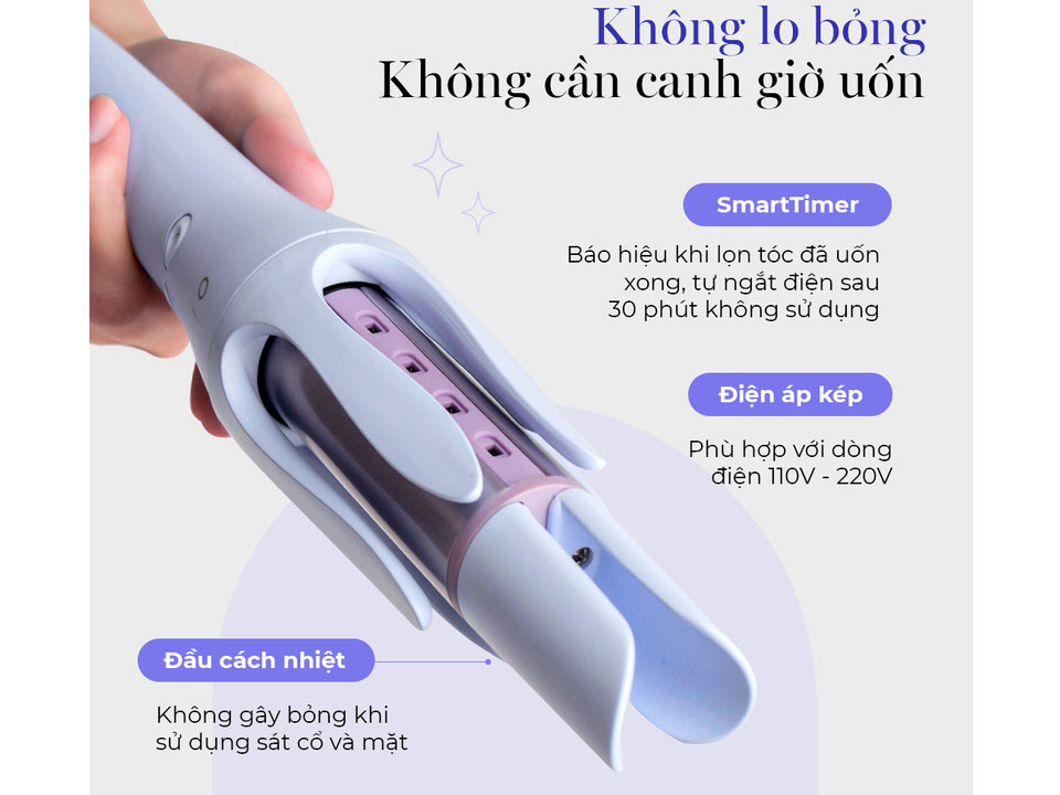 Máy uốn tóc tự xoay  