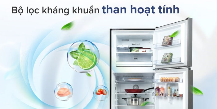 Tủ lạnh Beko Inverter 375 lít RDNT401I50VDK còn được ứng dụng công nghệ ion Guard lọc mùi hoạt tính