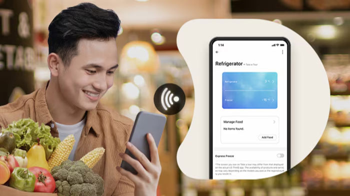 Tủ lạnh LG LBB33BGMAI có thể điều khiển từ xa thông qua điện thoại