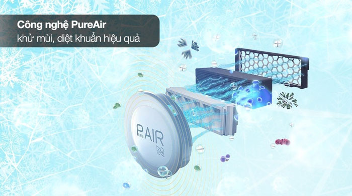 Tủ lạnh Toshiba Japandi Inverter 535 lít GR-RF695WI-PGV(67) còn được tích hợp bộ lọc Pure Air hiện đại
