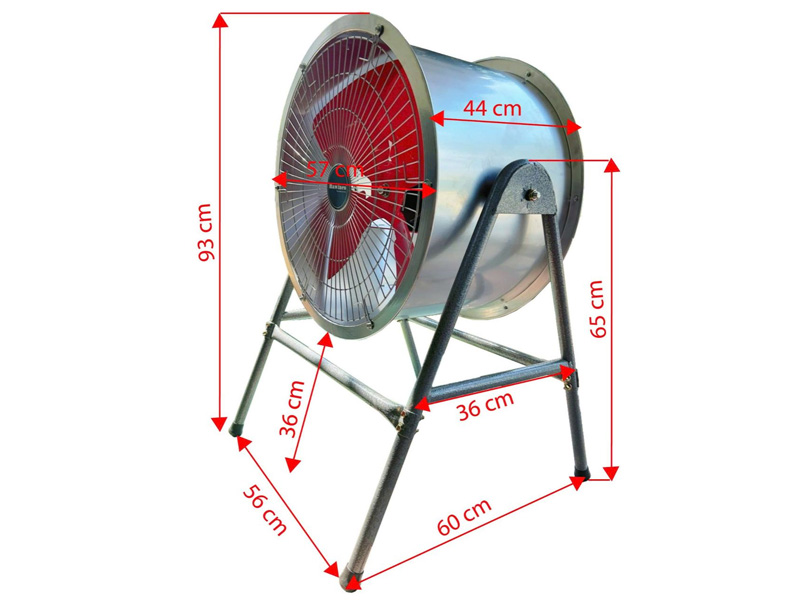 Kích thước quạt thông gió