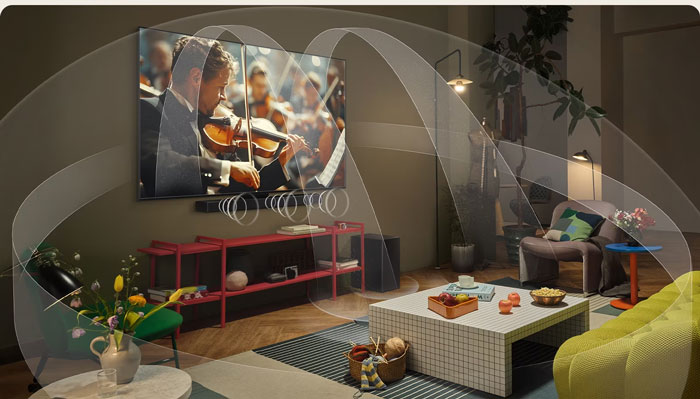 tivi LG OLED55C5PSA 55 inch còn đem lại chất âm mạnh mẽ, sôi động