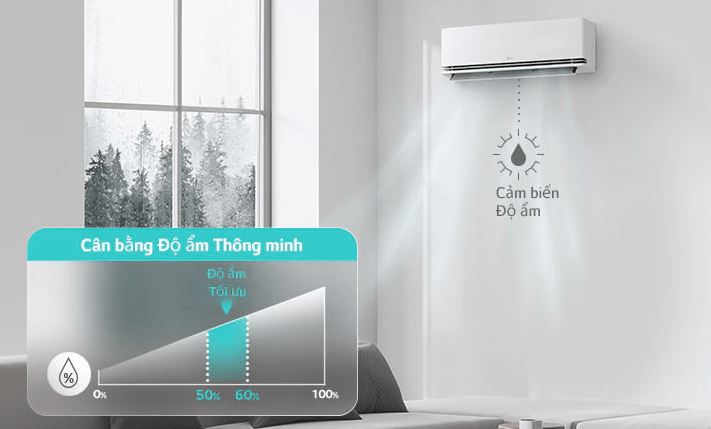 Điều hòa 1HP LG IDC09M1 được tích hợp chế độ hút ẩm thông minh