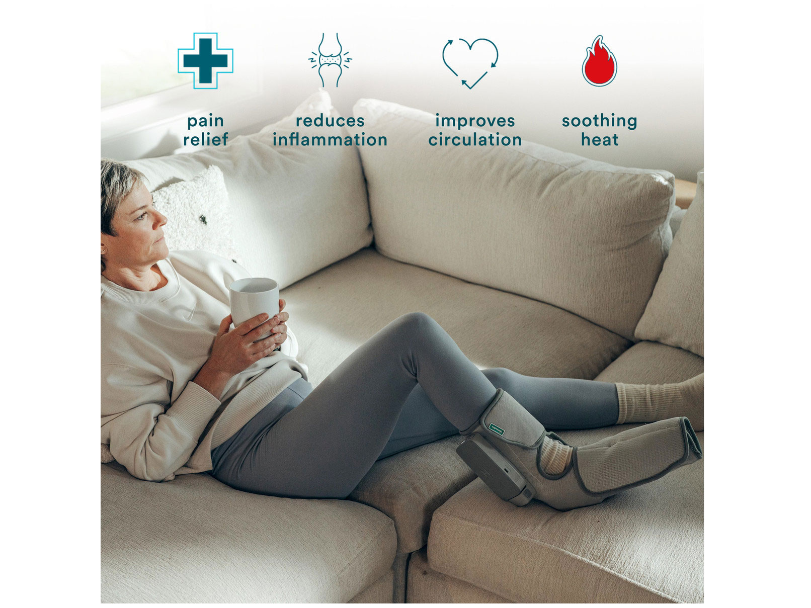 Bao massage khí nén quấn cổ chân HoMedics SR-CMF10H