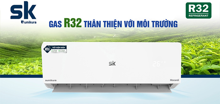 Điều hòa 1 chiều Sumikura SK APS/APO-120 sử dụng môi chất lạnh R32