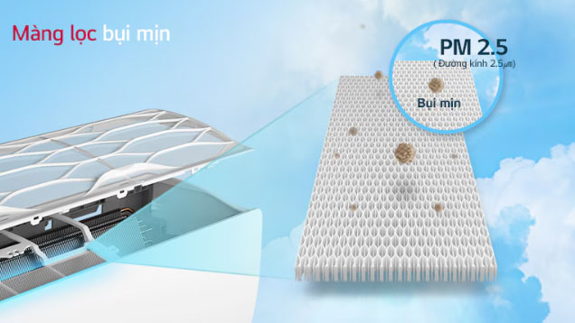 Điều hòa LG 1 chiều IEC12G1 có khả năng lọc bụi hiệu quả