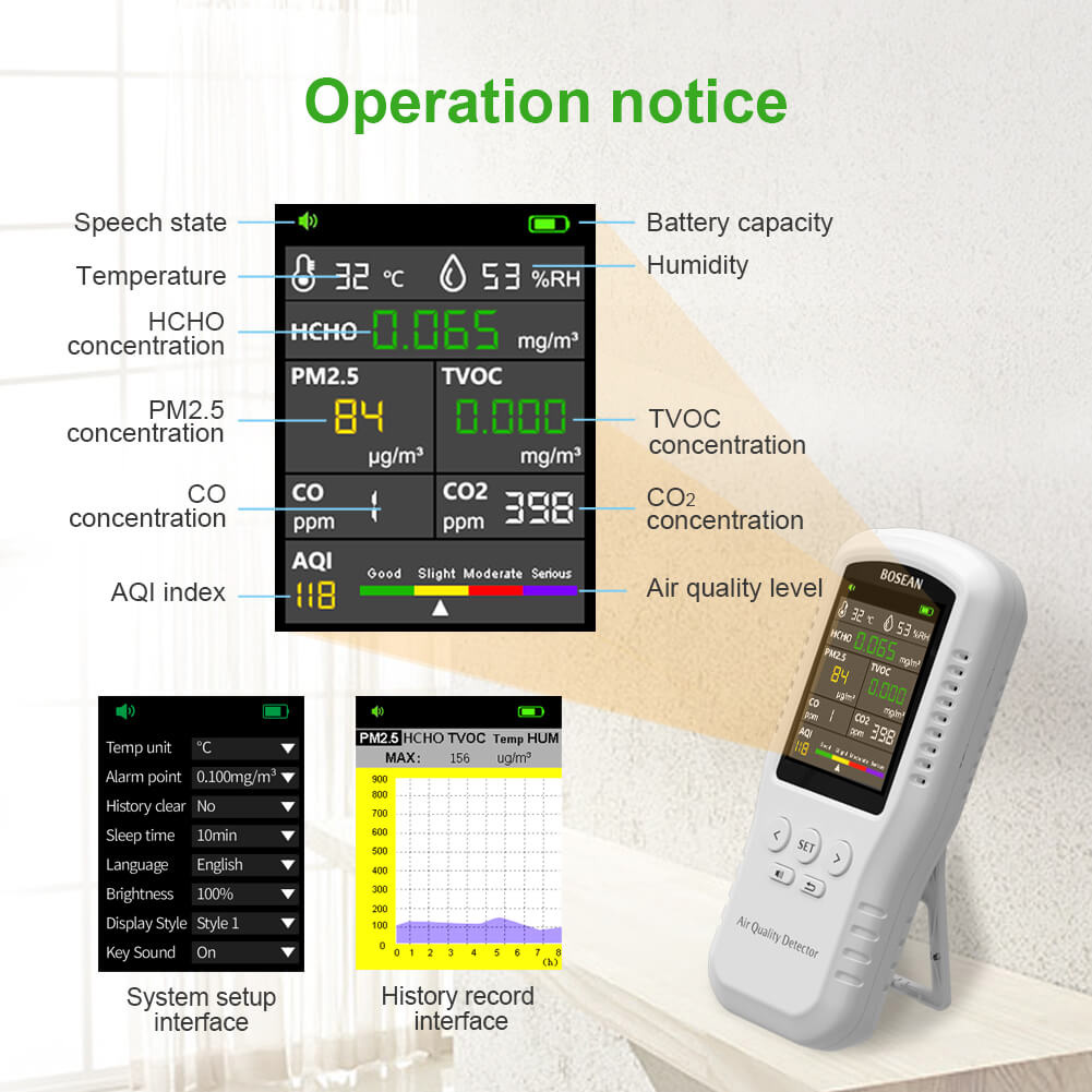 Máy đo không khí Bosean T-Z01pro
