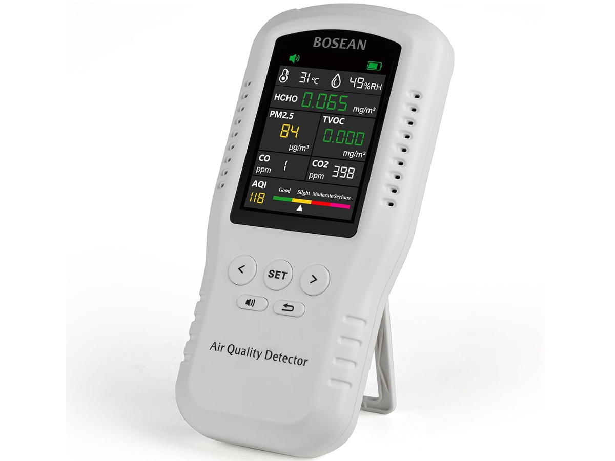 Máy đo chất lượng không khí Bosean T-Z01pro (PM2.5, HCHO, TVOC,CO,CO2 nhiệt độ và độ ẩm)