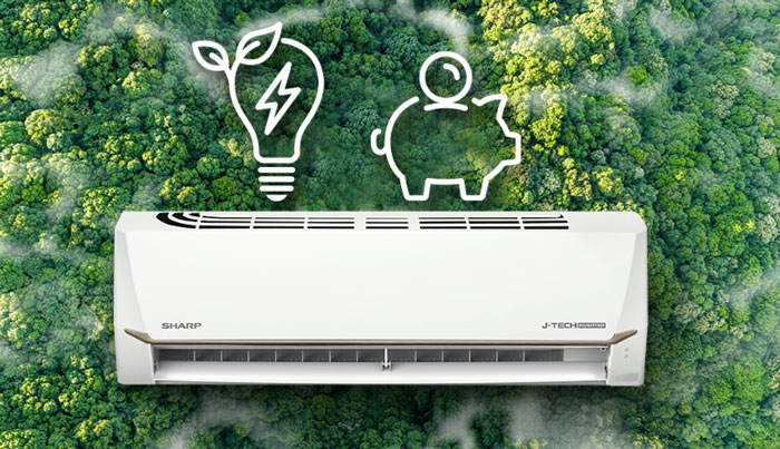 máy lạnh Sharp Inverter 1.5HP AH-X13CEWC tiết kiệm điện năng hiệu quả